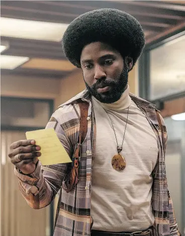  ?? FOCUS FEATURES ?? John David Washington plays a clever prankster in Spike Lee’s BlacKkKlan­sman.