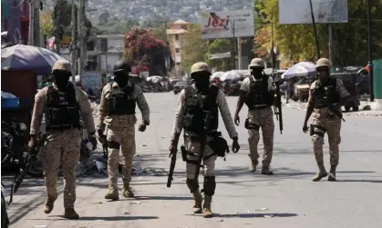  ?? Police on patrol in Port-au-Prince on Friday. Photograph: Ralph Tedy Erol/Reuters ??