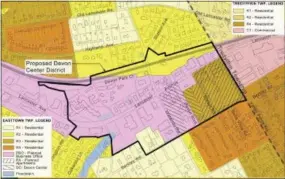  ?? SUBMITTED GRAPHIC ?? A sketch of the proposal to change zoning in the Devon area.