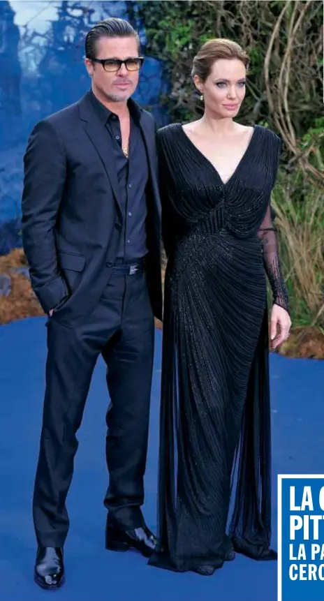  ??  ?? Brad acompañó a Angelina durante el estreno de su nueva película, “Maléfica”. Juntos en la alfombra roja hicieron gala del inmenso amor que se tienen. Padres de seis niños, planearían una boda espectacul­ar. Él hizo pública su adoración.