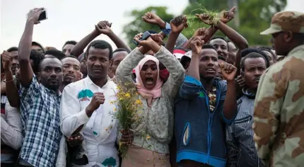  ?? AFP ?? Remodelaçã­o governamen­tal anunciada pelo primeiro-ministro tem como objectivo parar com as manifestaç­ões dos oromo