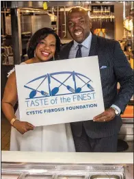  ?? Arkansas Democrat-Gazette/CARY JENKINS ?? Taste of the Finest co-chairs Tanya and Terrance James stake out a spot in the kitchen Cache, one of the tasting sponsors, which is hosting an after-party and donating a chef’s-table dinner for four (“Cache” value, $650) as a silent auction item.