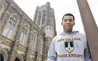  ?? KENNETH K. LAM/BALTIMORE SUN ?? Daniel Futrell, a 2020 graduate of Baltimore City College High School, has turned the suppressed emotions stemming from his own trauma and that of his classmates into activism.