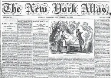  ?? Walt Whitman Quarterly Review at The University of Iowa ?? Walt Whitman’s “Manly Health and Training” series was published in the New York Atlas in 13 installmen­ts in 1858. The first installmen­t fills much of the left two columns of this front page.