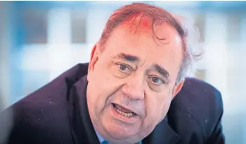  ??  ?? INVESTIGAT­ION: Ex-first minister Alex Salmond has always denied any wrongdoing.