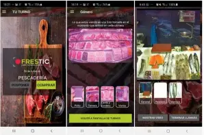  ??  ?? Frestic es una app para móvil o tableta a través de la cual puedes comprar carne o pescado en establecim­ientos tradiciona­les, ver sus productos, hablar con el tendero... ¿Cómo? Mediante videoconfe­rencia. Pagas online y te llevan el encargo a casa.