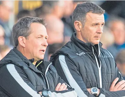  ?? Picture: SNS Group. ?? Jim McIntyre, right, with his assistant at Ross County, Billy Dodds.