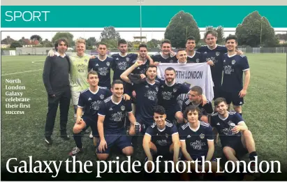  ??  ?? North London Galaxy celebrate their first success