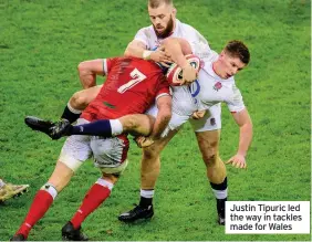  ??  ?? Justin Tipuric led the way in tackles made for Wales