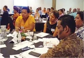  ?? Salote Qalubau ?? Participan­ts of the Western interagenc­y response to gender based violence workshop at the Tanoa Waterfront Hotel in Lautoka on December 1, 2022. Photo: