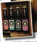  ??  ?? Master Brewer Joe Kearns of the White Hag Brewery in Ballymote; Inset, Bottles of Beer.