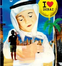  ??  ?? Artist Kas believes that Dubai is slowly becoming the art capital of the world and he is happy about his first Dubai visit.