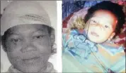  ??  ?? WANTED: An image of the 37-year-old woman, Marinda Julies, who is suspected of abducting eight-month-old Lucus Cedras four days ago in Scottsdene, Kraaifonte­in.