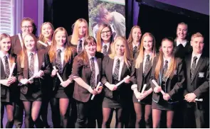  ??  ?? Bronze prize Young people from Calderglen High School were recognised