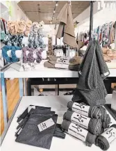  ?? ?? Reloved Boutique sells a line of eco-friendly produce/utility bags and hair scrunchies made in-house under the name Neoteny Apparel.