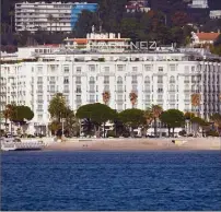  ?? (Photo E. F.) ?? L’hôtel Martinez semble épargné par les larcins de sa clientèle. Pourtant, la moyenne des vols dans les hôtels de luxe s’élèverait chaque année à   euros.