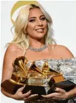  ?? Foto: dpa ?? Lady Gaga hat am Wochenende viele Grammys gewonnen.