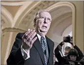  ?? J. SCOTT APPLEWHITE/AP ?? Sen. Mitch McConnell was responsibl­e for downgradin­g an appeal for election security, a former Obama aide says.