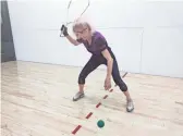  ??  ?? Susan Hendricks, 64, reached the finals of the national college racquetbal­l championsh­ips to earn All-America status.