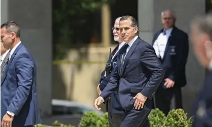  ?? Photograph: Anadolu Agency/Getty Images ?? Hunter Biden outside federal court in Delaware last month.