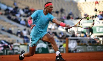  ?? Photograph: Anne-Christine Poujoulat/AFP/Getty Images ?? Rafael Nadal’s dismissal of Diego Schwartzma­n in the semi-final had its anxious moments, but there was little doubt he would prevail.