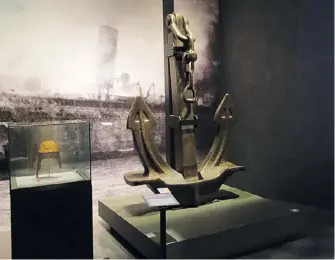  ?? ?? (Bottom) The anchor salvaged from the Empress of Asia wreck in 1998, almost 60 years after the Allied troopship sank off Tuas while en route to Singapore to reinforce its defence. The anchor has been on permanent display at the National Museum of Singapore since 2015. Courtesy of Jimmy Yap.