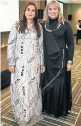  ??  ?? Farrana Kader and Nadia Meer at the Minara Chamber’s celebratio­n