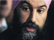  ?? SEAN KILPATRICK / THE CANADIAN PRESS ?? NDP Leader Jagmeet Singh says he isn’t concerned by the party’s poor showing in recent byelection­s.