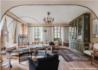  ?? Inside Nino Cerruti's mansion. ??