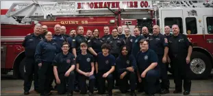  ?? COURTESY OF BROOKHAVEN FIRE COMPANY ?? The Brookhaven Fire Company recently launched a four-year recruitmen­t campaign to grow its volunteer base. Due to the high demand of calls, more volunteers are needed to join the large number of volunteers, above.