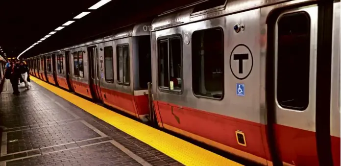  ?? DAVID L RYAN/GLOBE STAFF ?? The MBTA plans to shut down portions of the four subway lines over the next 14 months for repairs to eliminate speed restrictio­ns.