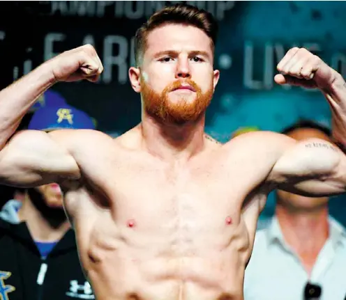  ?? Reuter ?? Anuncian otra importante pelea para el mexicano Saúl “Canelo” Álvarez.