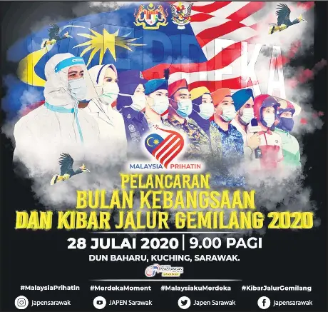 Poster Kemerdekaan 2020 Malaysia Prihatin  Gambar Roman