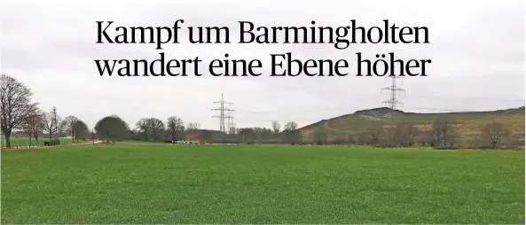  ?? FOTO: HEINZ SCHILD ?? Das Areal im Bereich Brinkstraß­e und Holtener Straße gehört zum Kooperatio­nsstandort Barminghol­ten. Die Politik will hier kein großes Industrie- und Gewerbegeb­iet haben.