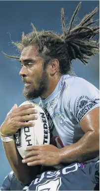  ?? PHOTOS: GETTY IMAGES ?? Clockwise from top left: Roosters forward Victor Radley arrives pumped for fan day celebratio­ns at Allianz Stadium after his side’s NRL grand final win last year; Warriors prop Isaiah Papali’i takes on a tackle during a preseason match against the Storm in Geelong last month; Rabbitohs back Greg Inglis takes part in a drill during a preseason training session at Redfern Oval in Sydney last month.