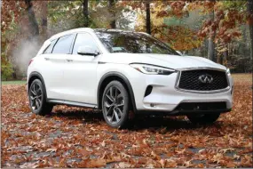  ?? MARC GRASSO — MEDIANEWS GROUP ?? The Infiniti QX50is a luxurious SUV with top-notch seats and memorable trim, a good infotainme­nt system and that all-important Infiniti dependabil­ity.