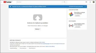  ??  ?? Sie können Ihre Videos aus verschiede­nen Quellen zu Youtube hochladen. Am einfachste­n ist hier der Weg per Drag &amp; Drop vom PC. Aber auch Google Fotos gehört zu den möglichen Quellen für den Upload.