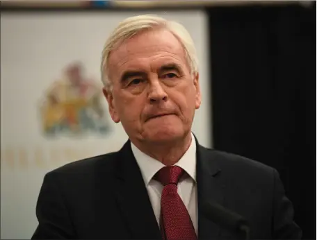  ??  ?? Shadow chancellor John Mcdonnell says the Government must stick to its election pledges despite the challenges of the coronaviru­s outbreak