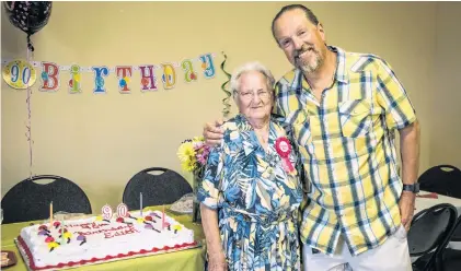  ?? GOLDIE SMITH PHOTO ?? Mrs. Edith Toope and Paul Smith at her 90th birthday celebratio­n.