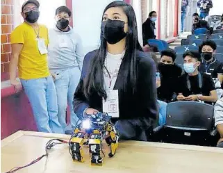  ?? /CORTESÍA: UATX ?? Desde 2022, en la Facultad de Ciencias Básicas Ingeniería y Tecnología de la UATx crearon un prototipo de robot buscador