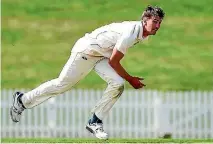  ??  ?? Central Stags bowler Blair Tickner made early inroads into Canterbury’s second innings.