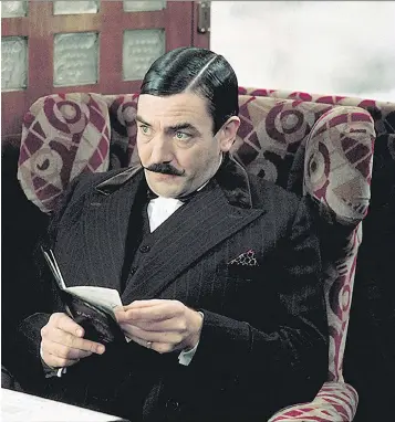  ?? PARAMOUNT PICTURES ?? Albert Finney starred as Hercule Poirot in Murder on the 1974 film Orient Express. Author Agatha Christie reportedly thought Finney’s work was the best portrayal of her detective hero.