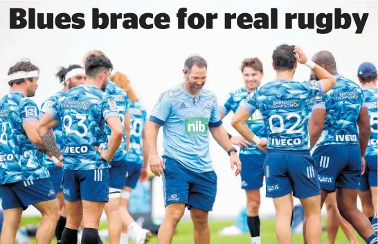  ?? Photo / Getty Images ?? Blues coach Leon MacDonald is preparing his side for eight matches at “close to test match intensity”.