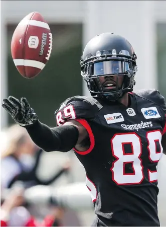  ?? THE CANADIAN PRESS ?? With five touchdowns in his last four games, wide receiver DaVaris Daniels is enjoying a solid season. His role figures to become even more prominent with the season-ending injury to Kamar Jorden.