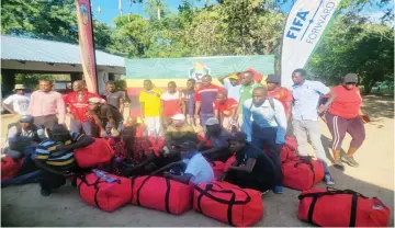  ?? ?? A total of 52 Junior Football League teams in Matabelela­nd province received a full playing kit from the Zifa Normalisat­ion Committee under the Fifa Forward 2.0 project