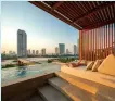  ?? ?? Capella Bangkok’s Verandah suite includes a private plunge pool.