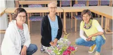  ?? FOTO: ?? Elisabeth Treß, Ursula Bach-Blücher und die Leiterin der ökumenisch­en Hospizgrup­pe Ute Häußler freuen sich wieder auf Gäste