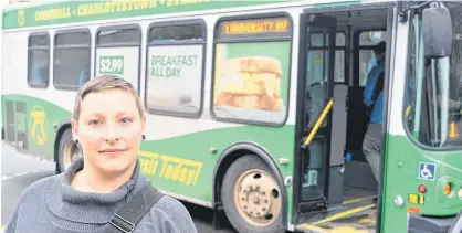  ?? DAVE STEWART/THE GUARDIAN ?? C.J. Verbeem of Charlottet­own said she relies on transit almost exclusivel­y but the service doesn’t service her needs enough. T3 Transit’s Mike Cassidy said he’s working on overhaulin­g the routes, and the frequency, for 2020.