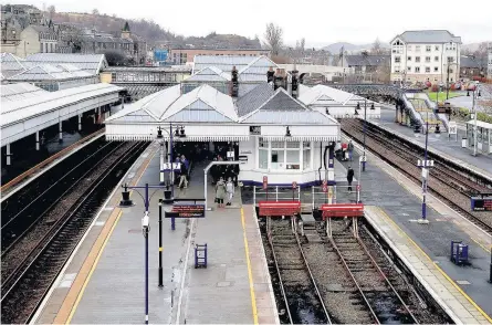  ??  ?? Going up Height of footbridge over platforms two and three increased to take new electric trains