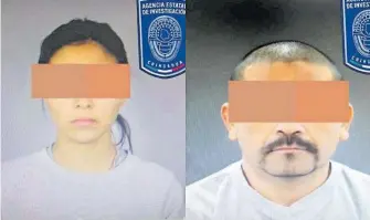  ?? CORTESÍA FGE ?? Melissa M. R. y Luis Raúl F. C., acusados de feminicidi­o agravado